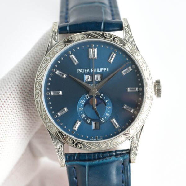 best replica luxury Patek Philippe watches Men's high quality imitation Annual Calendar 1077277219 - Image 3