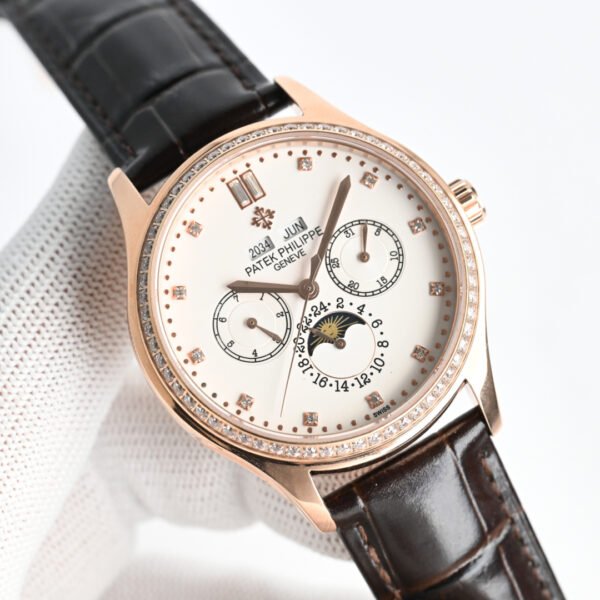 best replica luxury Patek Philippe watches Men's high quality imitation Perpetual Calendar 1075159357 - Image 3
