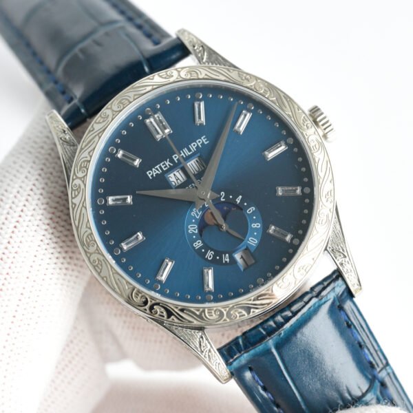 best replica luxury Patek Philippe watches Men's high quality imitation Annual Calendar 1077277219 - Image 4