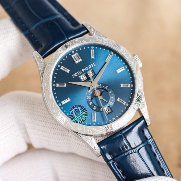 best replica luxury Patek Philippe watches Men's high quality imitation Annual Calendar 1047363128 - Image 6